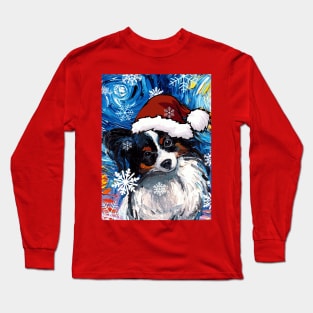 Papillon Santa Long Sleeve T-Shirt